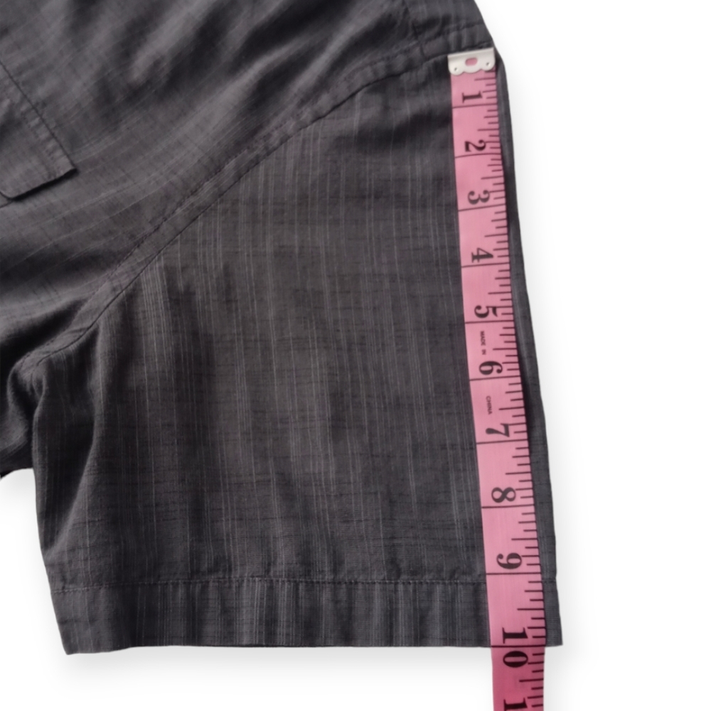 AFANI MEN SHORT SLEEVE BUTTON-DOWN SHIRT. SIZE L. COLOR GRAY - Picture 9 of 12